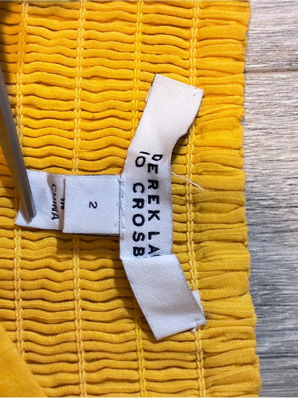 Derek Lam 10 Crosby Marigold Yellow Cotton Ruffle Midi Dress Size 2 - Picture 8 of 9